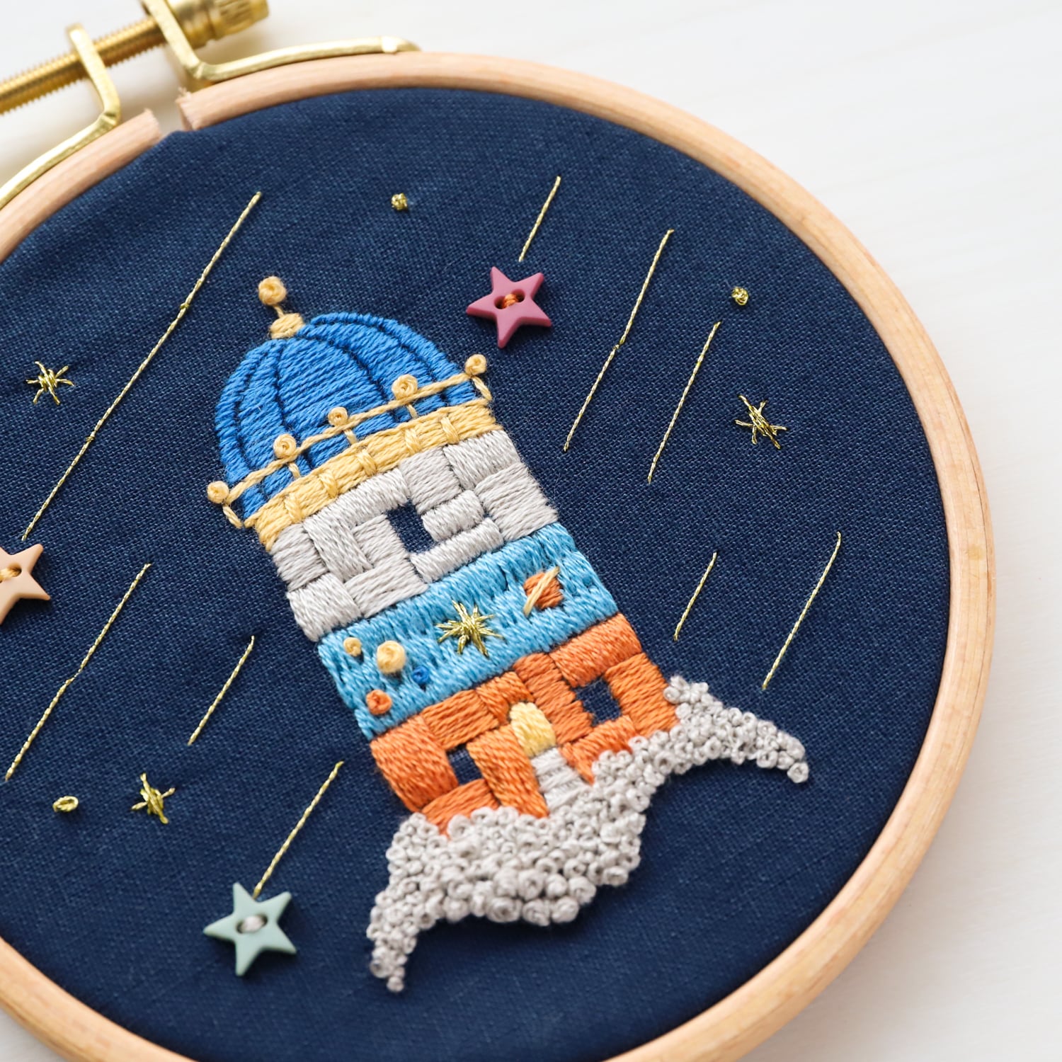 刺繍キット 星降る夜の街より「星降る天文台」《空想街雑貨店》