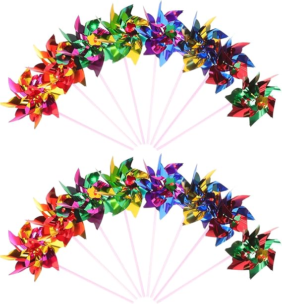 BESTOYARD 風車 かざぐるま 縁日用品 100本 DIY風車 ガーデニング 庭の