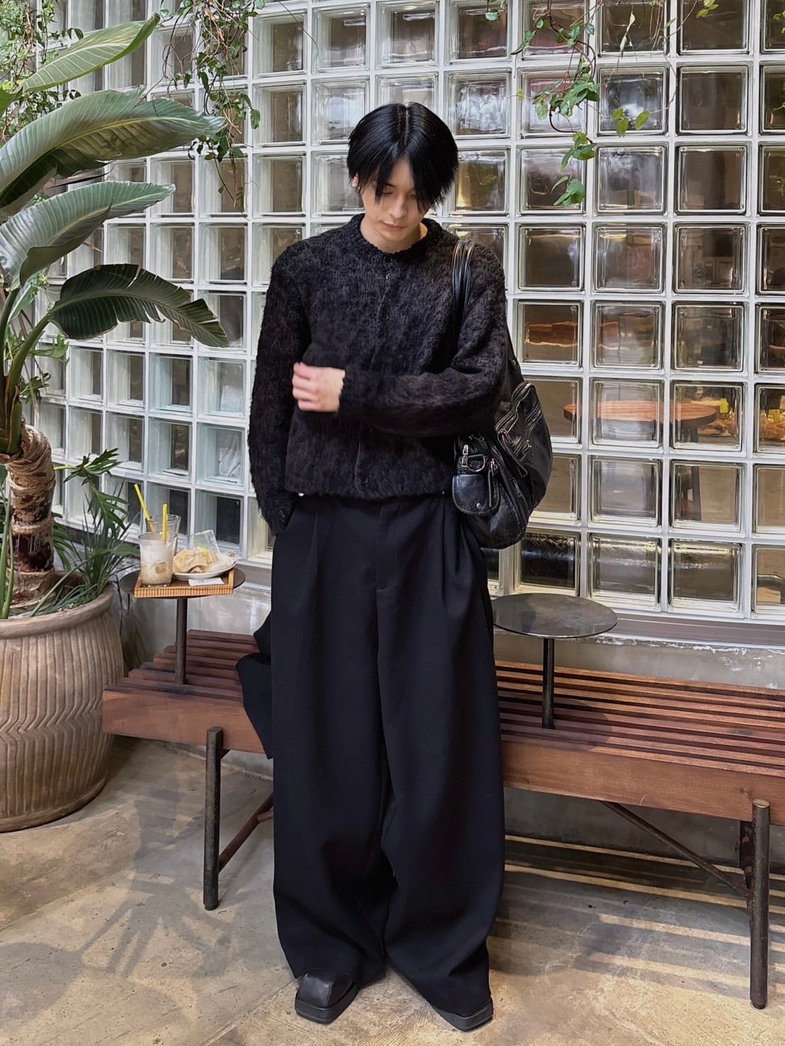 即納】RADIANT Roundneck cropped cardigan | 韓国ファッション