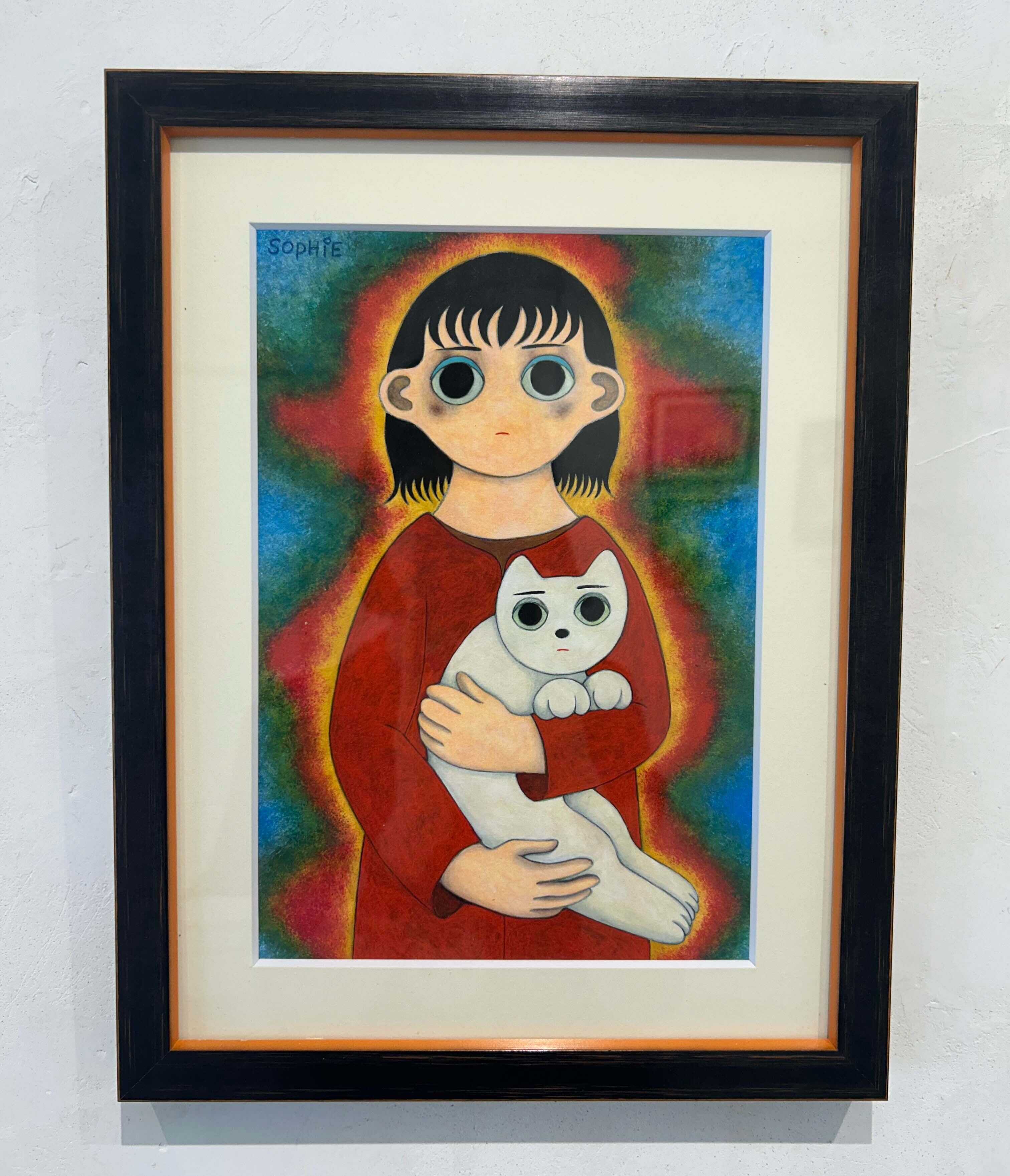 g長谷川潔の500部限定作品 「ジゴングの古寺」真作保証