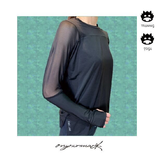 side slit dry Long T-shirts (black only)