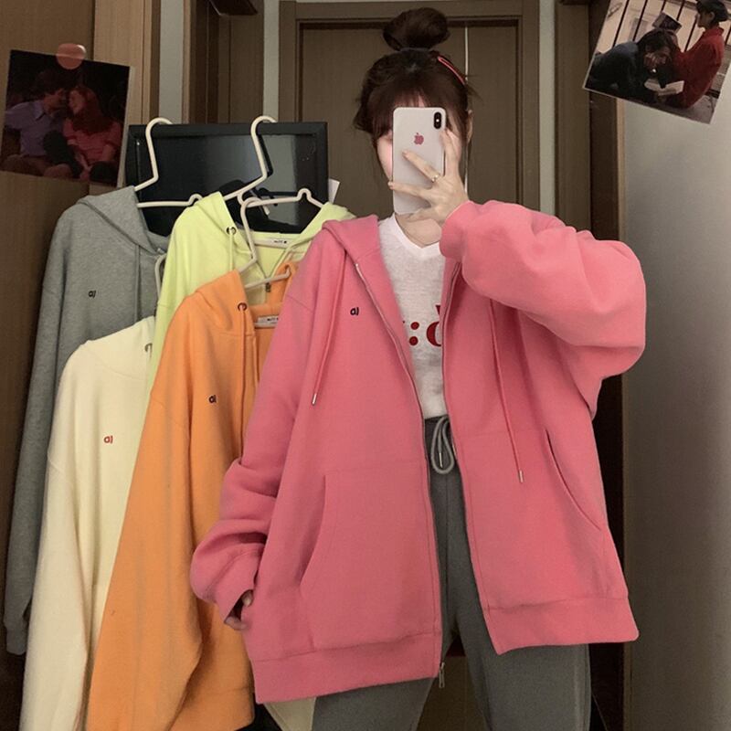 フードセーター スプリングオータムスタイルルーズジャケット 春物 秋物 試着室27292837930