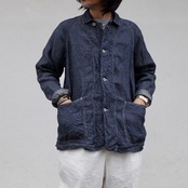 SAGE DE CRET  Coverall Jacket  "Linen Denim"