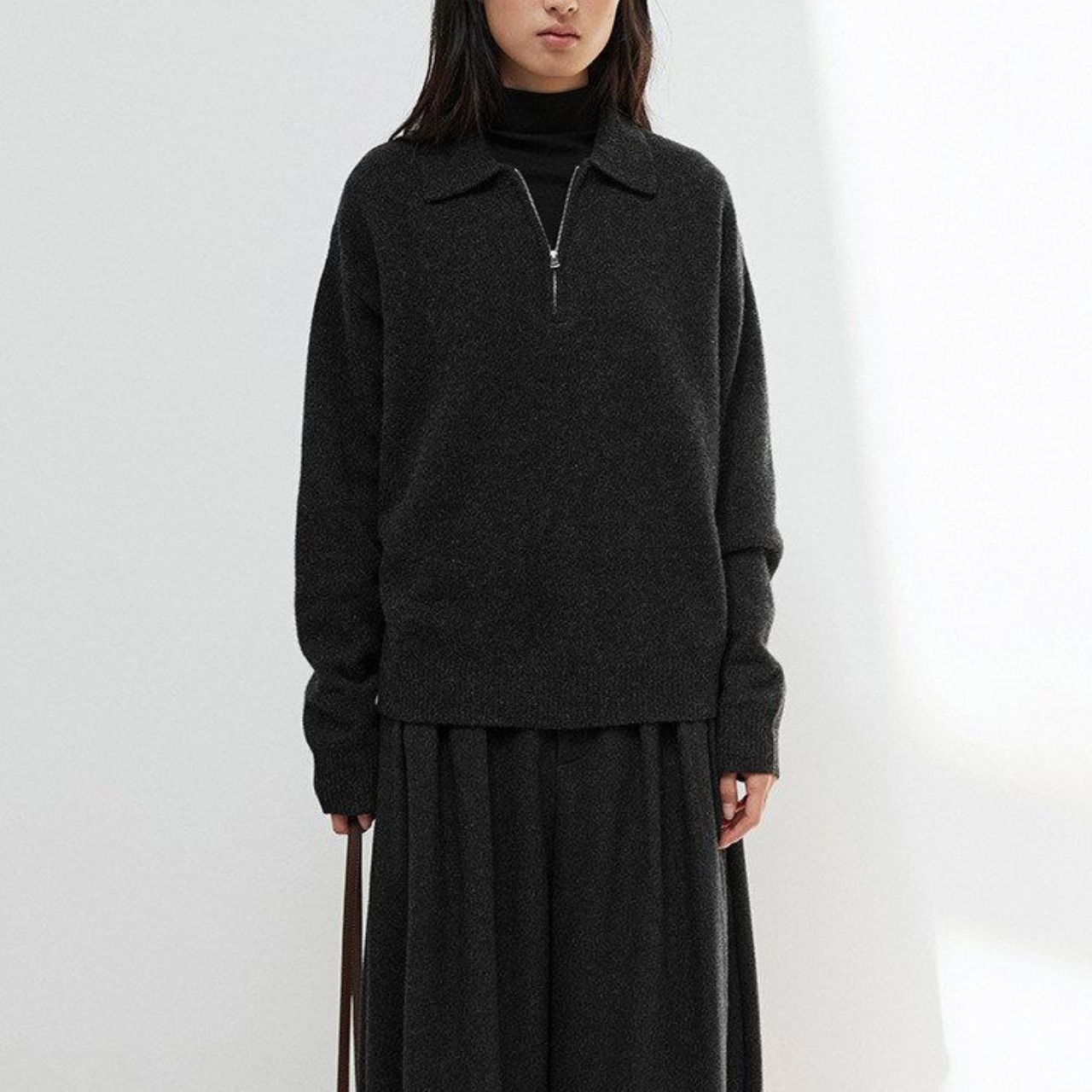 Half-Zip Polo Knit T4098