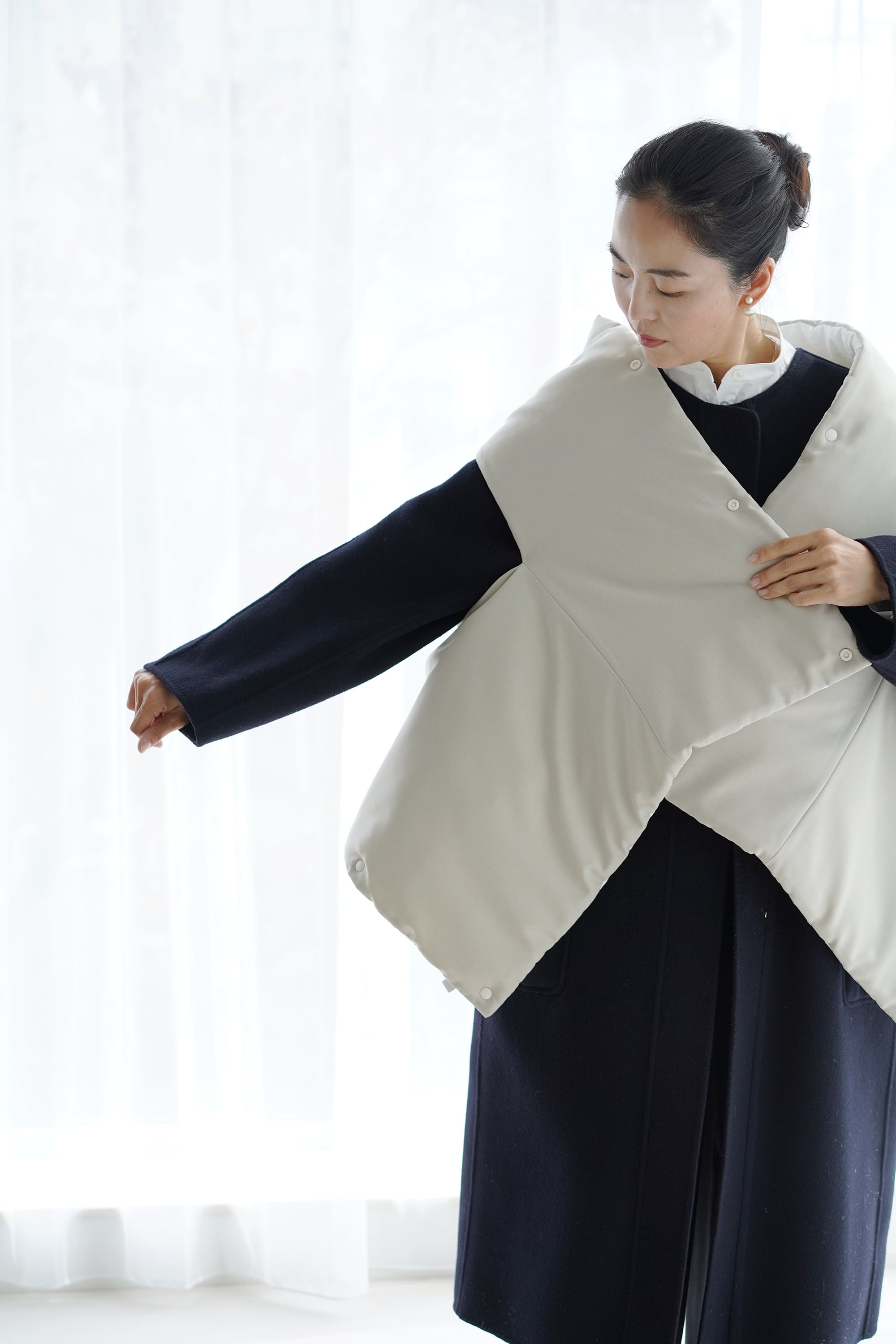Wrap me! ストール ホワイト | THE9SHOP