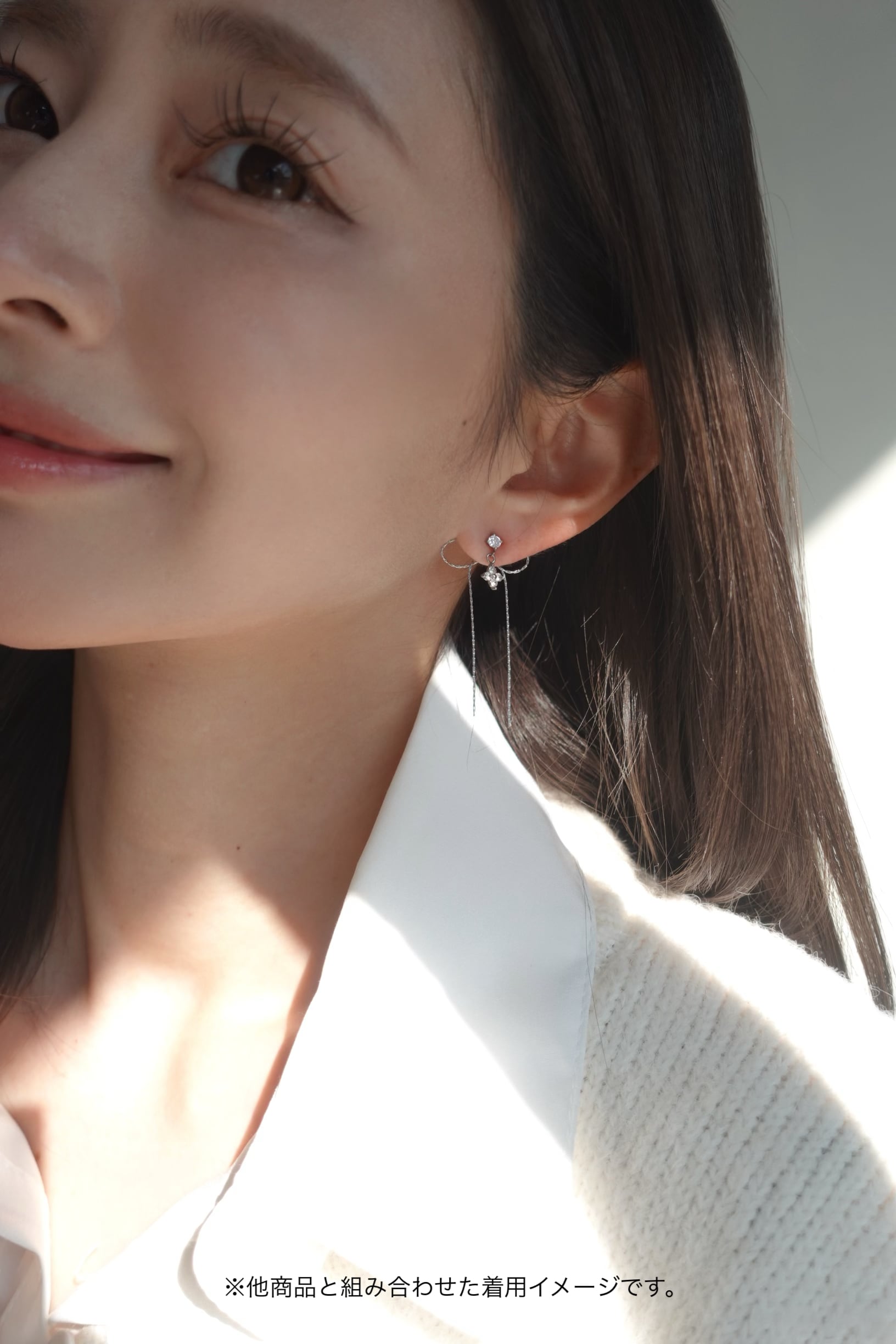 小澤 美里様 コラボ】Ribbon Charm Pearl Pierce | 金属アレルギー対応
