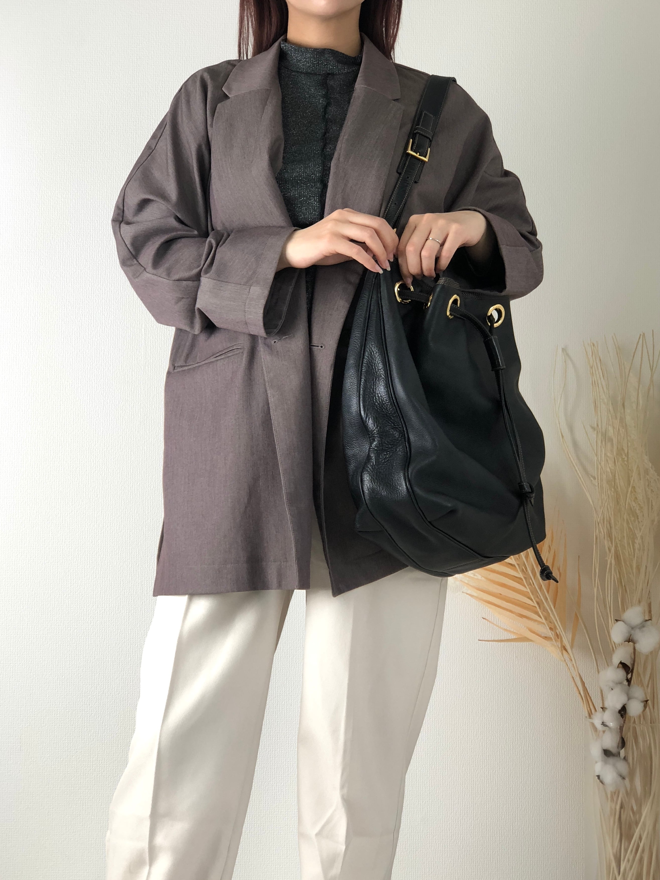 LOEWE ロエベ アナグラム 巾着 ショルダーバッグ ブラック vintage