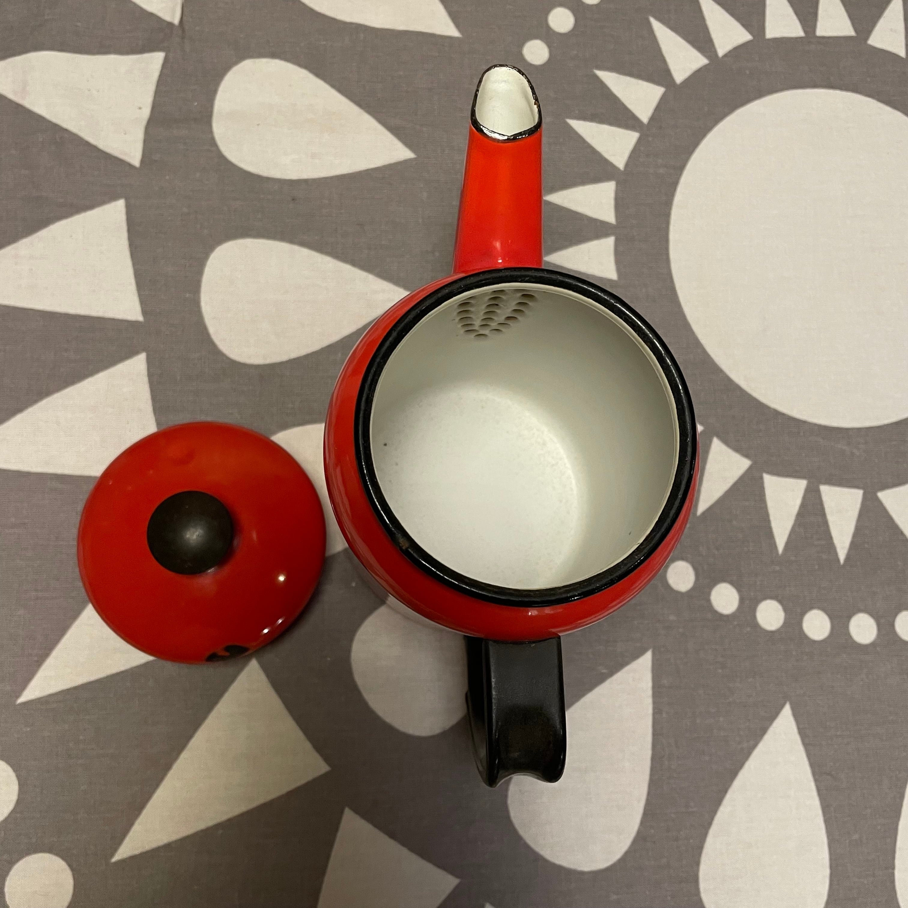 スウェーデン KOCKUMS コクムス ホーロー ケトル ヴィンテージ 赤 red