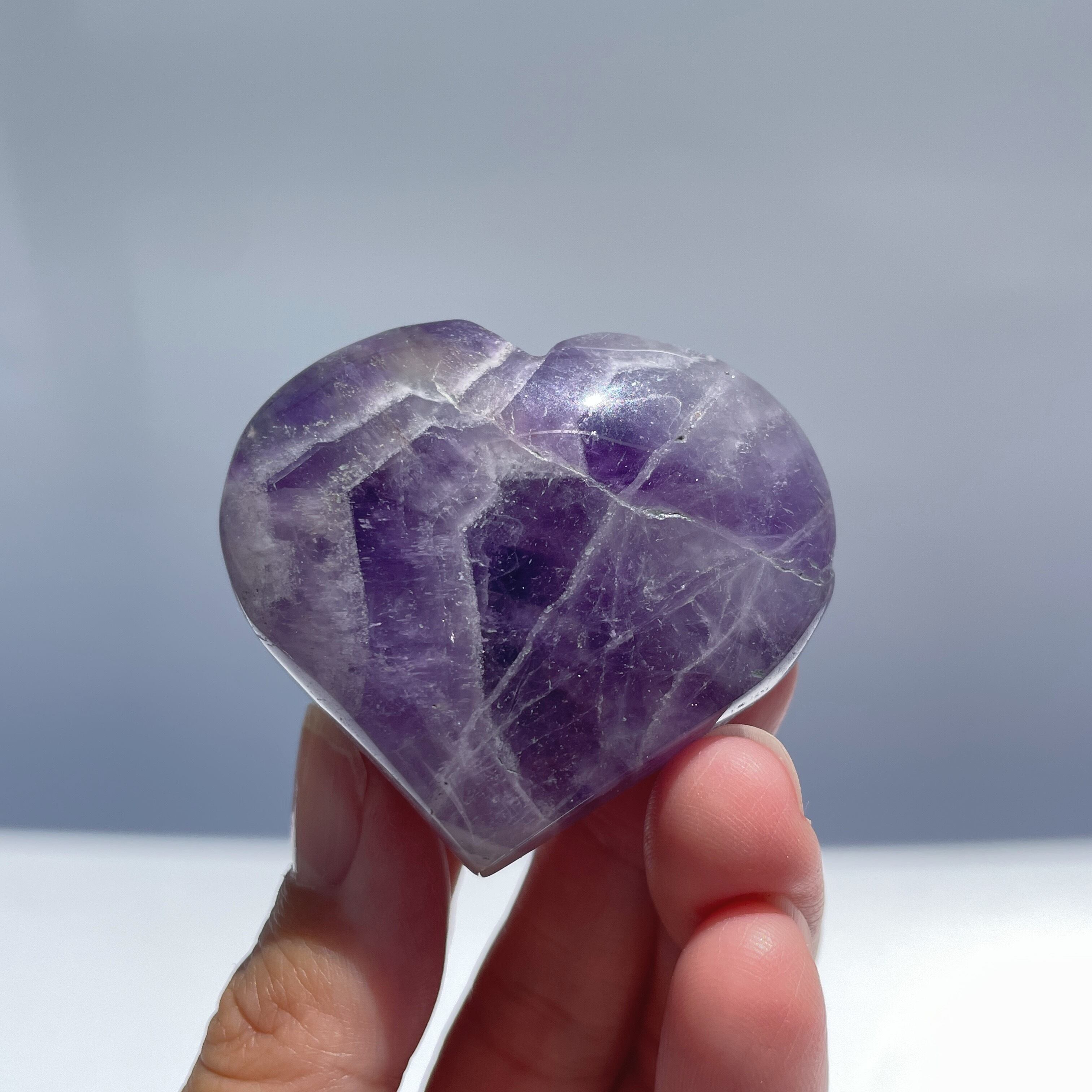 ドリームアメジスト ハート型21◇ Dream Amethyst ◇天然石・鉱物