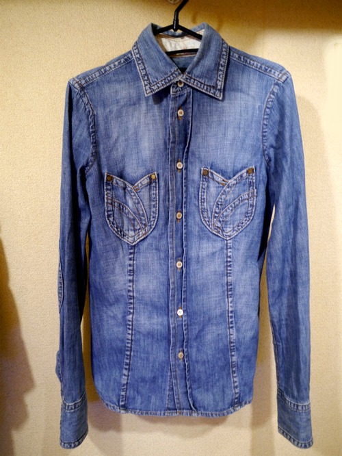 レア◆DSQUARED2 ディースクエアード ウエスタン デニム シャツ