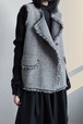 Fringe design knit retro vest