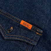 希少 80s 90s BARTACK バータック ウエスタン風 長袖 デニム シャツ F フリーサイズ /インディゴ/ビンテージ