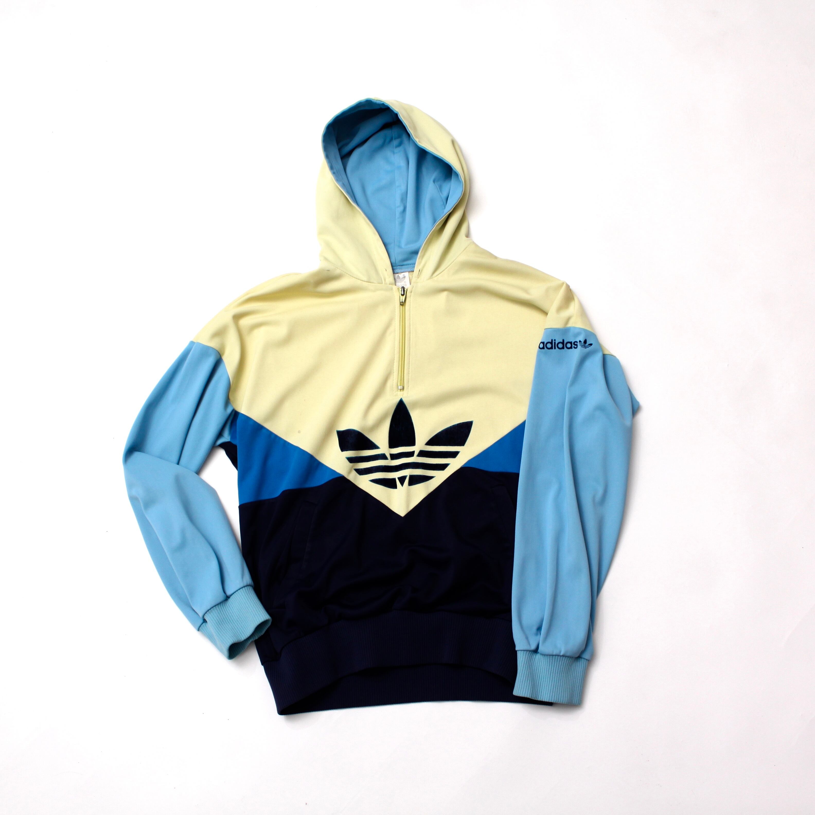 0044. 1980's adidas jersey pullover ブルー イエロー ジャージプル