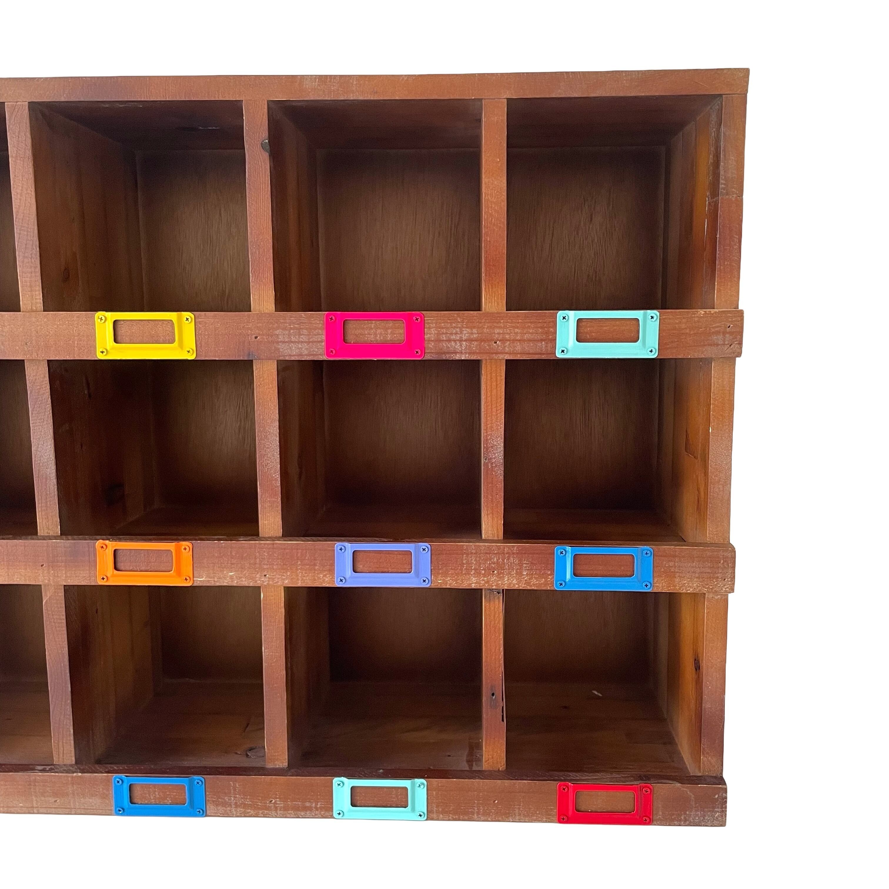 Vivid Label Wood Collection Box W60cm×D19cm×H48cm 収納コレクション