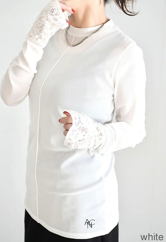 ANIECA 】Crew Neck Sheer Tops | valance 福井｜レディース セレクト
