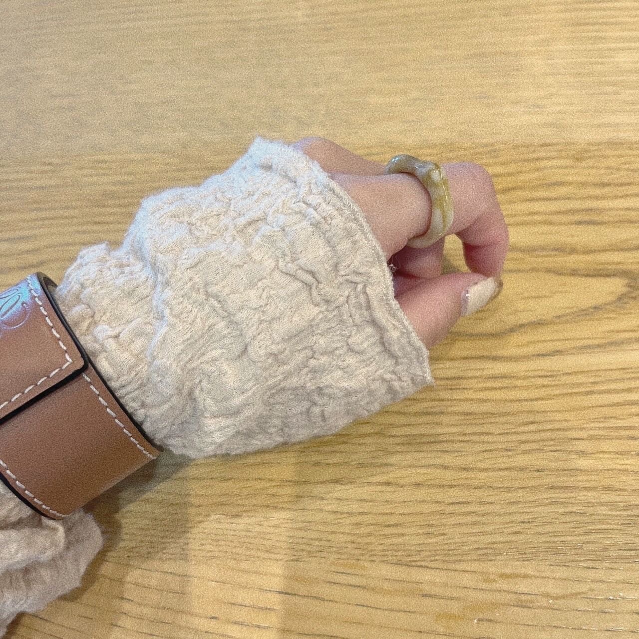 ［ ring ］beige clear set