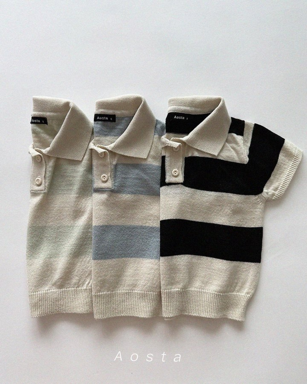 [Aosta] Collared Tee / [아오스타] 니트카라티