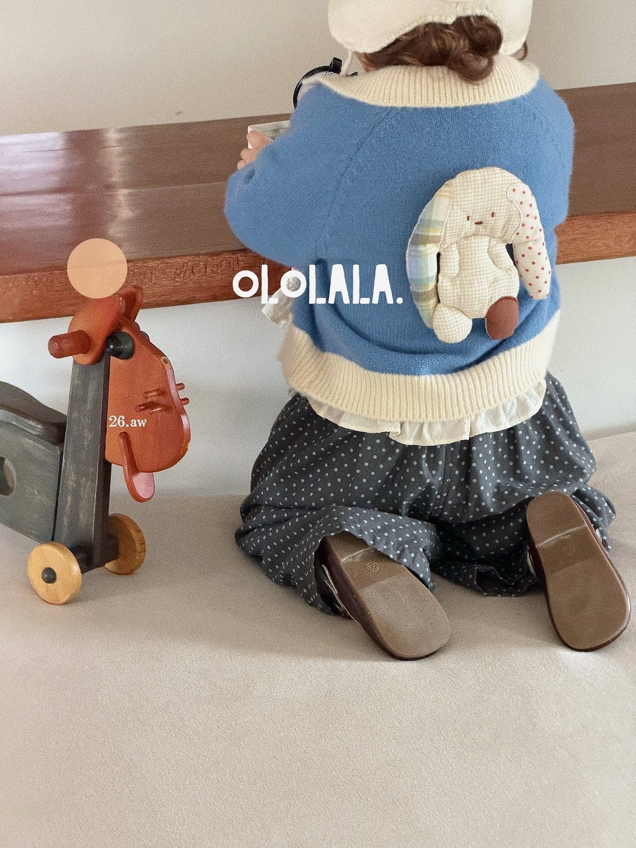 【予約】/ ボンボンうさちゃんカーディガン / ololala