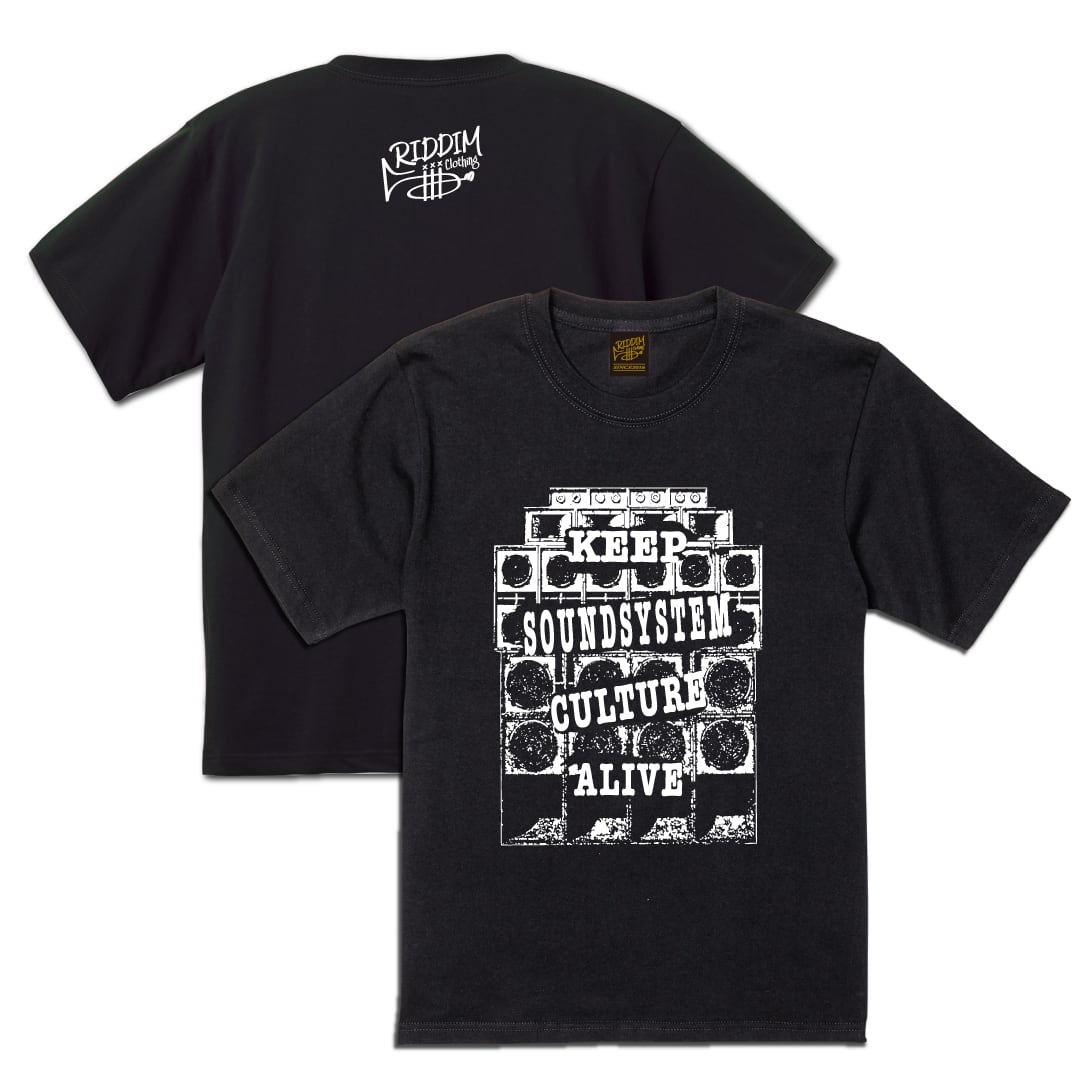SOUND SYSTEM T-SHIRT YARDBEAT X RIDDIM CLOTHING [BLACK] | YARD