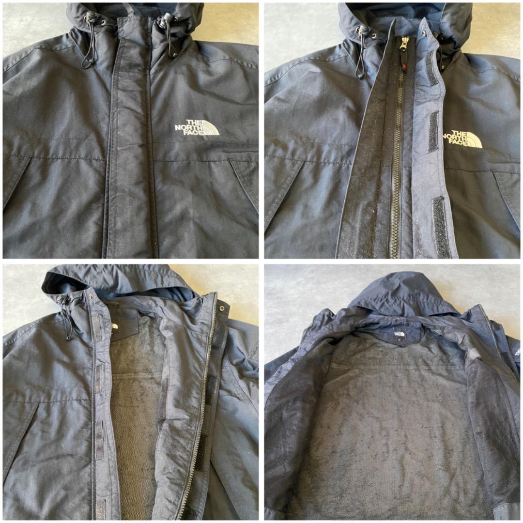 ノースフェイス ナイロンジャケット パーカー ロゴ 刺繍 M 黒 13325