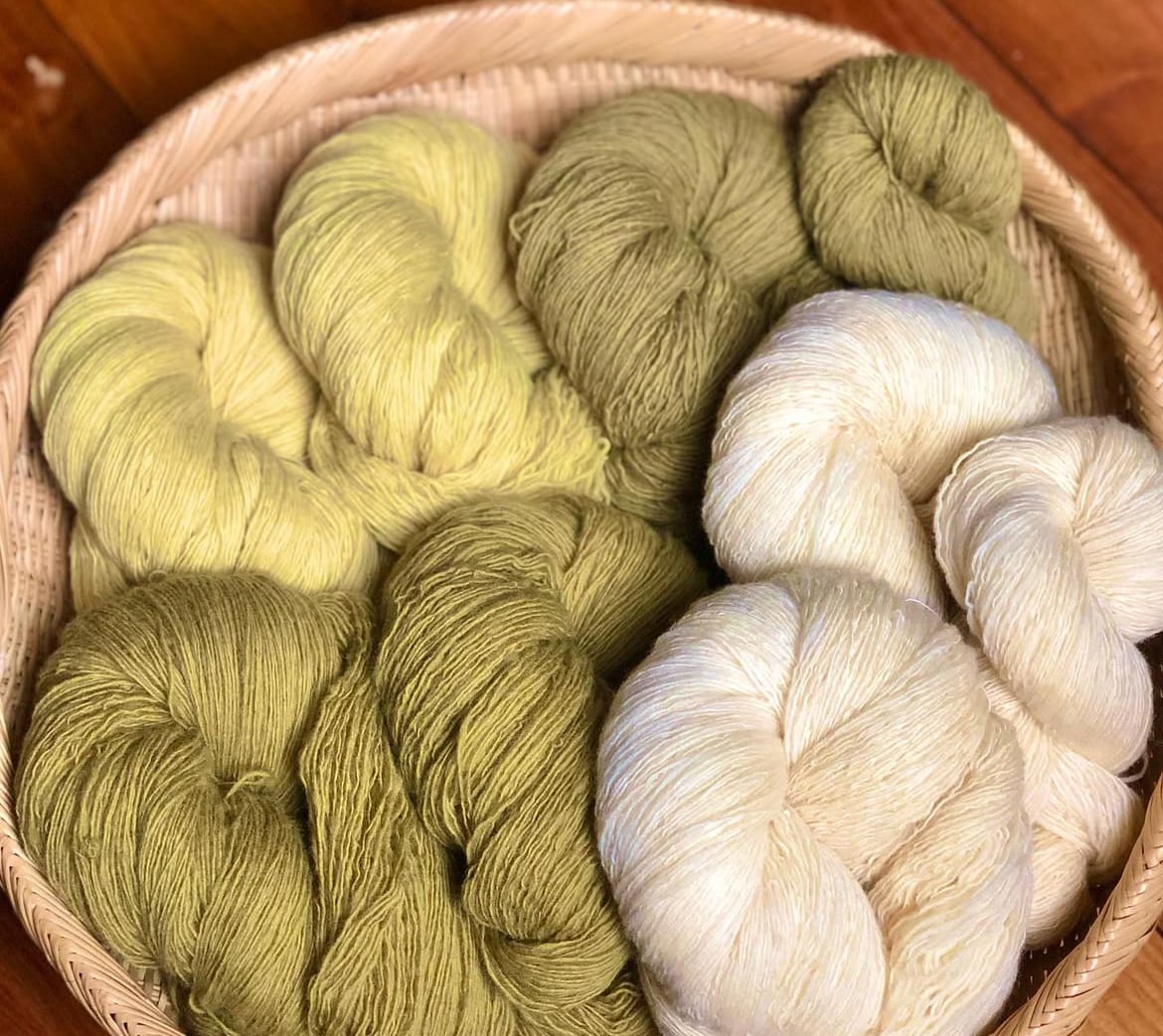 ホームスパンブランケット 草木染め | mää-mää homespun (めーめ