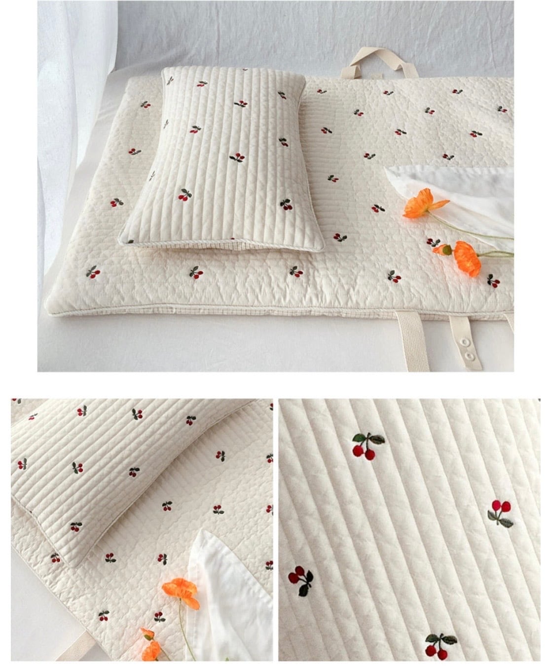 刺繍キルティングお昼寝布団 | イブル&Baby Fabric LilyBlanc（リリー