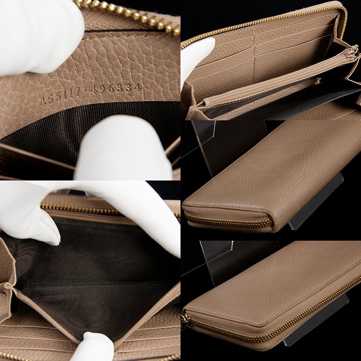 本物・送料無料・良品】GUCCI・グッチ・長財布・ラウンドファスナー(GG