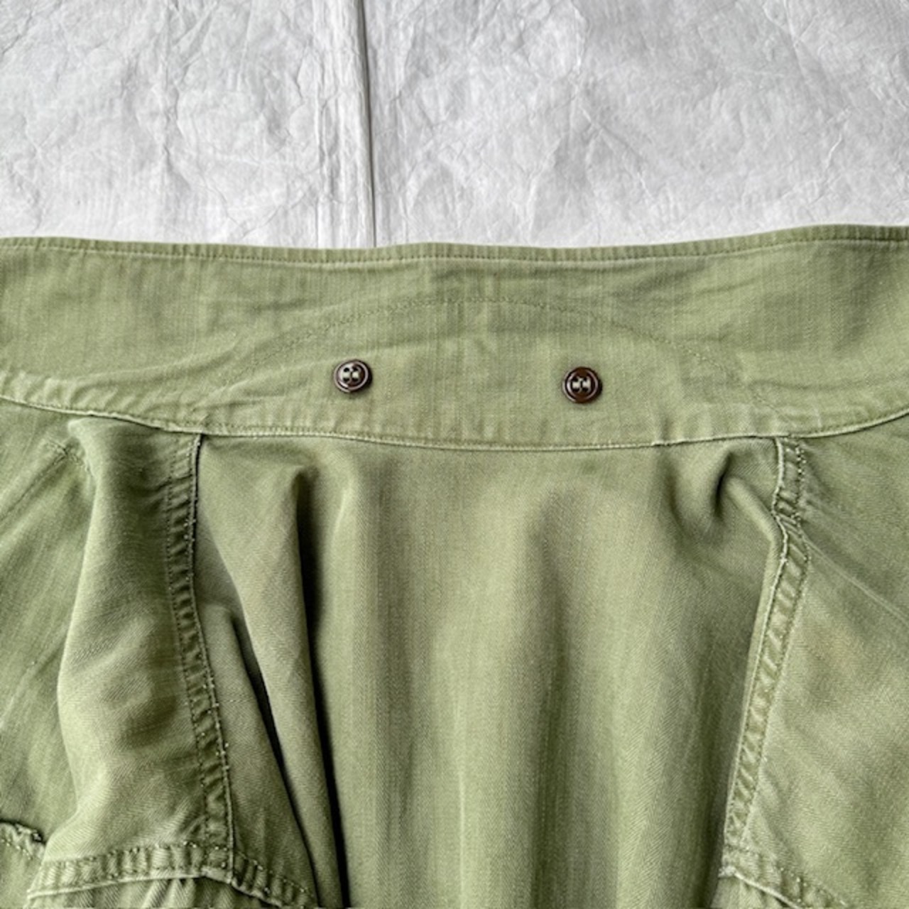 US Army M-43 HBT Jacket 34R 40s 袖ダメージあり 画像12