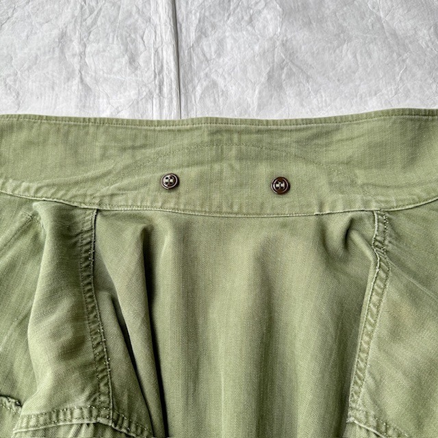 US Army M-43 HBT Jacket 34R 40s 袖ダメージあり 画像12