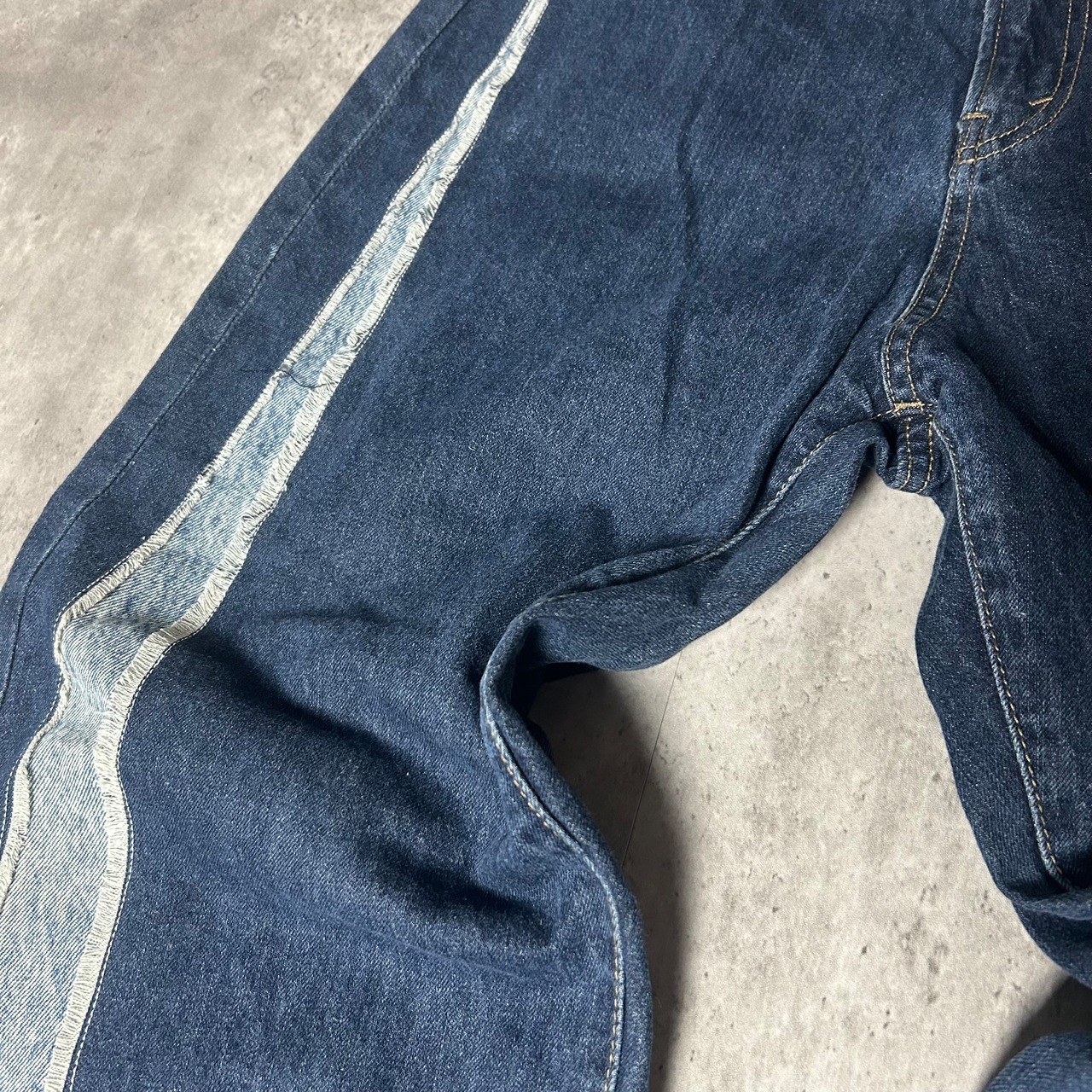 Remake denim jeans ladys 再構築　リメイクデニムジーンズ　フリンジ