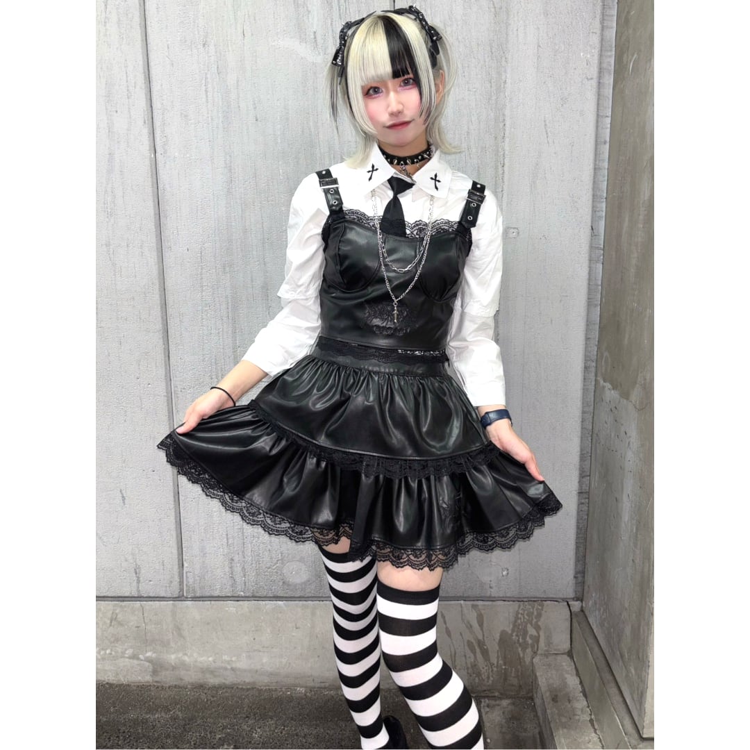 新作】サブカル刺繍ロゴ☆レザービスチェ | VOLCAN&APHRODITE