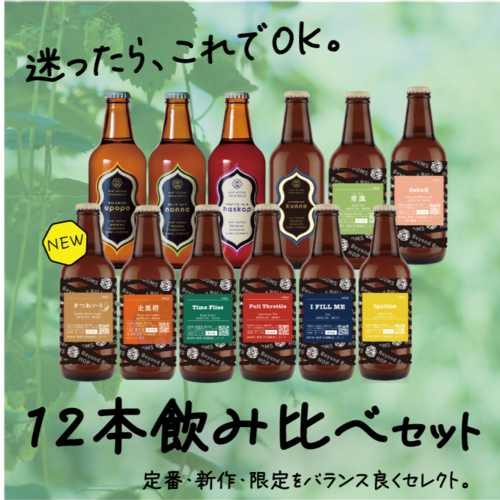 【全部楽しめる！】迷ったらこちら！しっかり楽しむ12本飲み比べセット