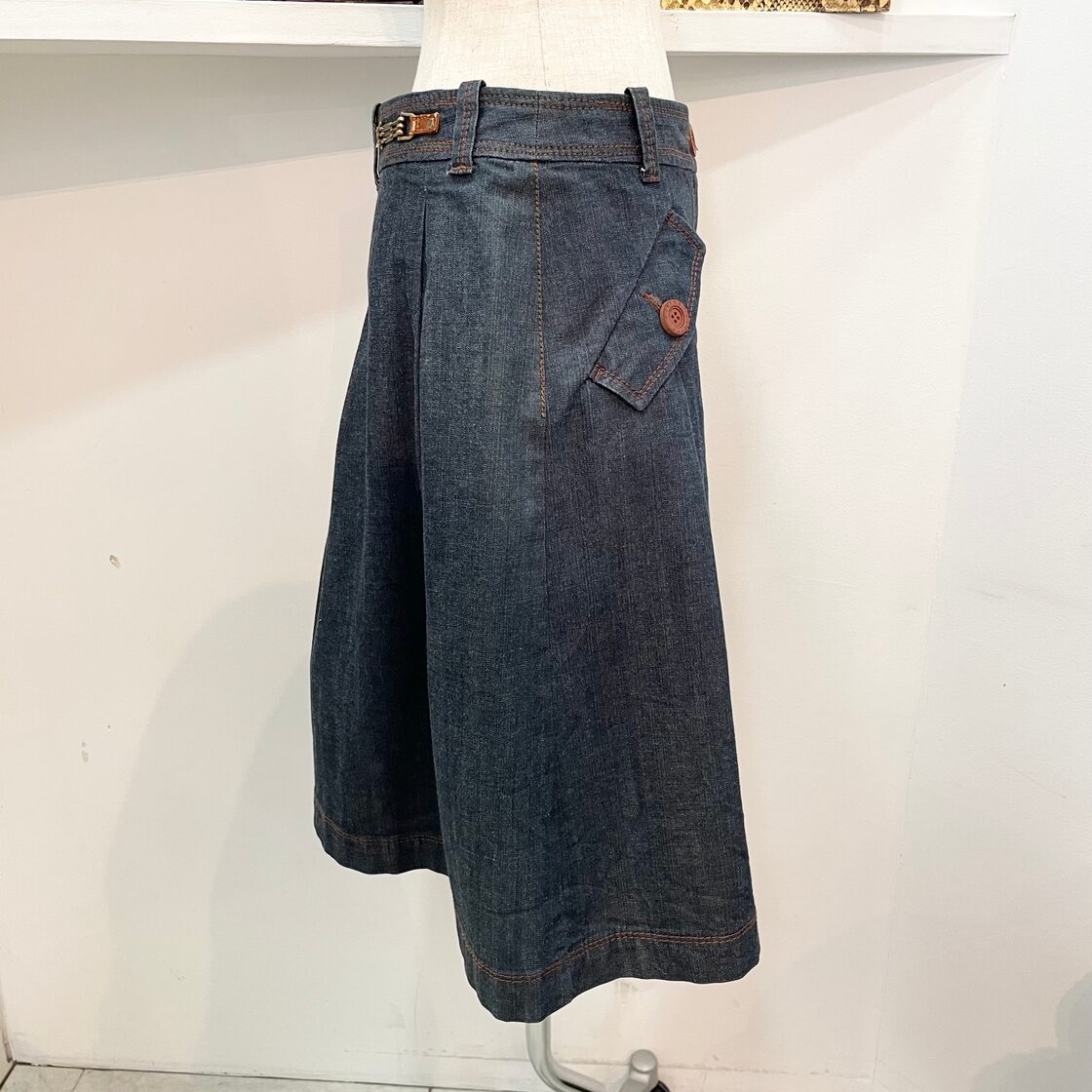 CELINE/skirt/denim/medium/セリーヌ/スカート/デニム/台形スカート 