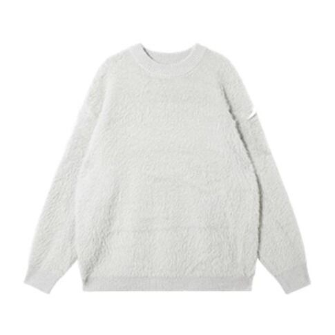 ステッチ ラウンドネック ケーブル セーター