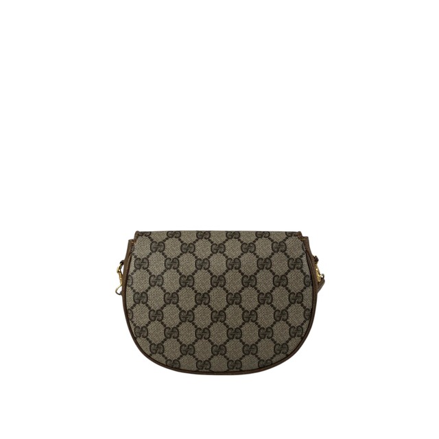 GUCCI グッチ GGプラス ショルダーバッグ ベージュ PVCレザー ラウンド ミニバッグ vintage ヴィンテージ オールド ku752d
