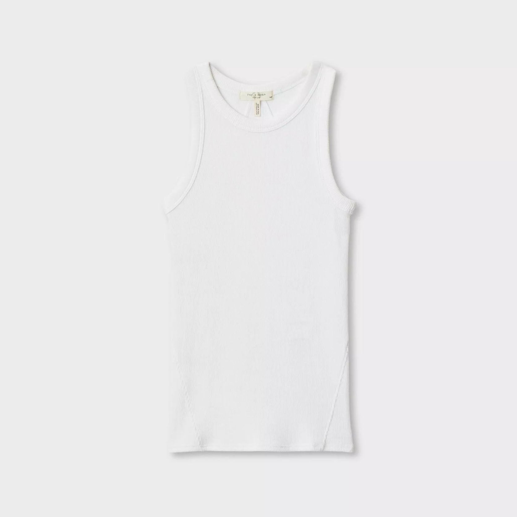 rag&bone THE ESSENTIAL RIB MUSCLE TANK WHITE