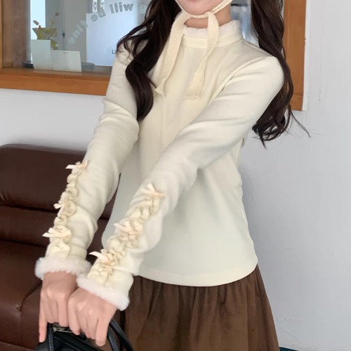 リボン使いスリーブインナートップス ・9739