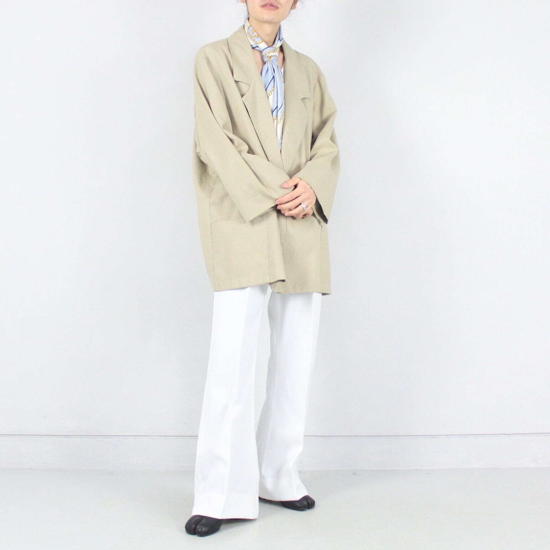 グレージュ テーラードジャケット オーバーサイズ イージーテーラードジャケット グレージュ【OT-4355】 | cv