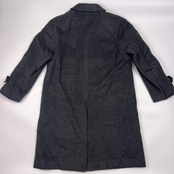 CASHMERE カシミヤ 比翼 ステンカラーコート M/ダークグレー メンズ