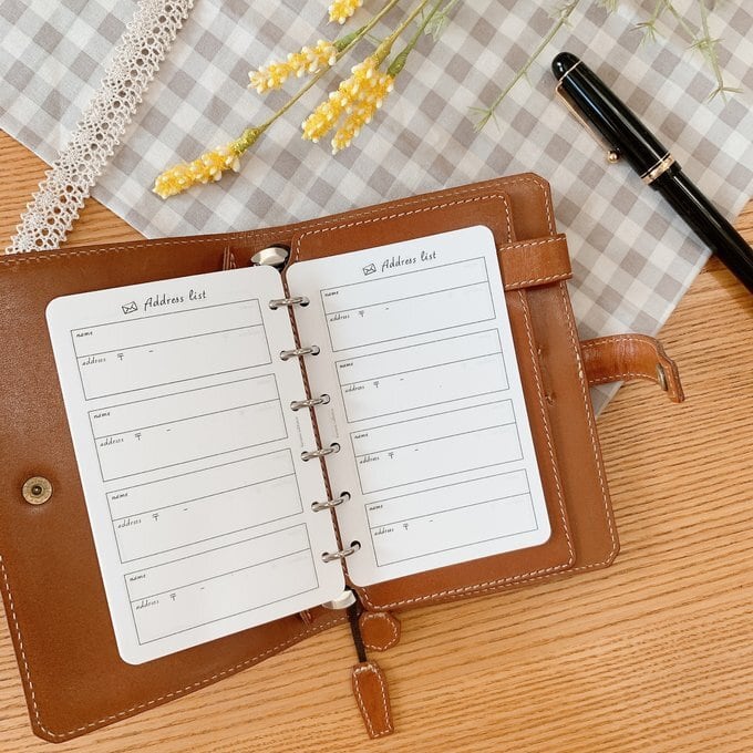 ミニ6穴サイズ/アドレスリストリフィル