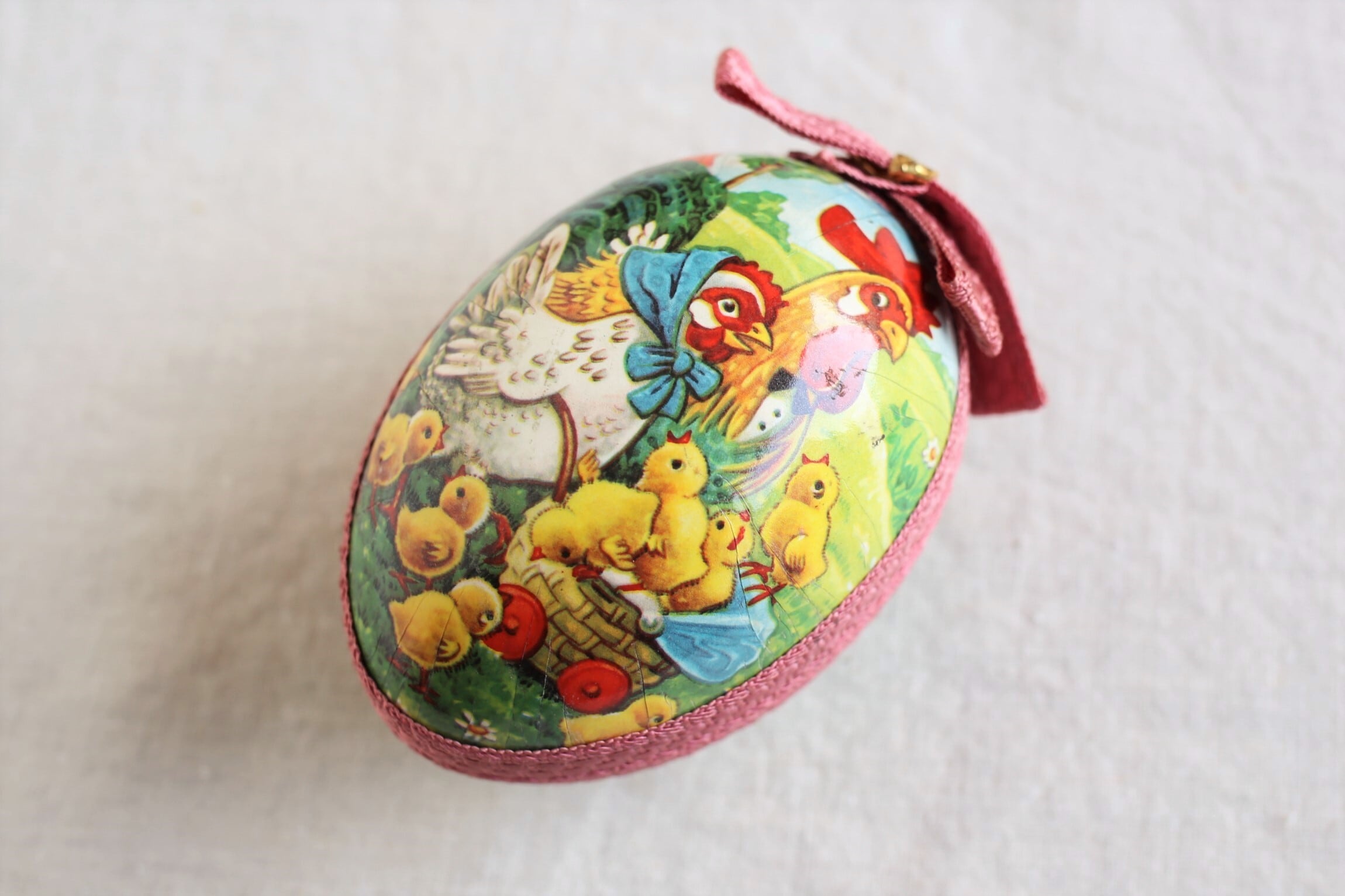 フランス ヴィンテージ 復活祭 イースターエッグ ペーパーボックス (大) N-02552