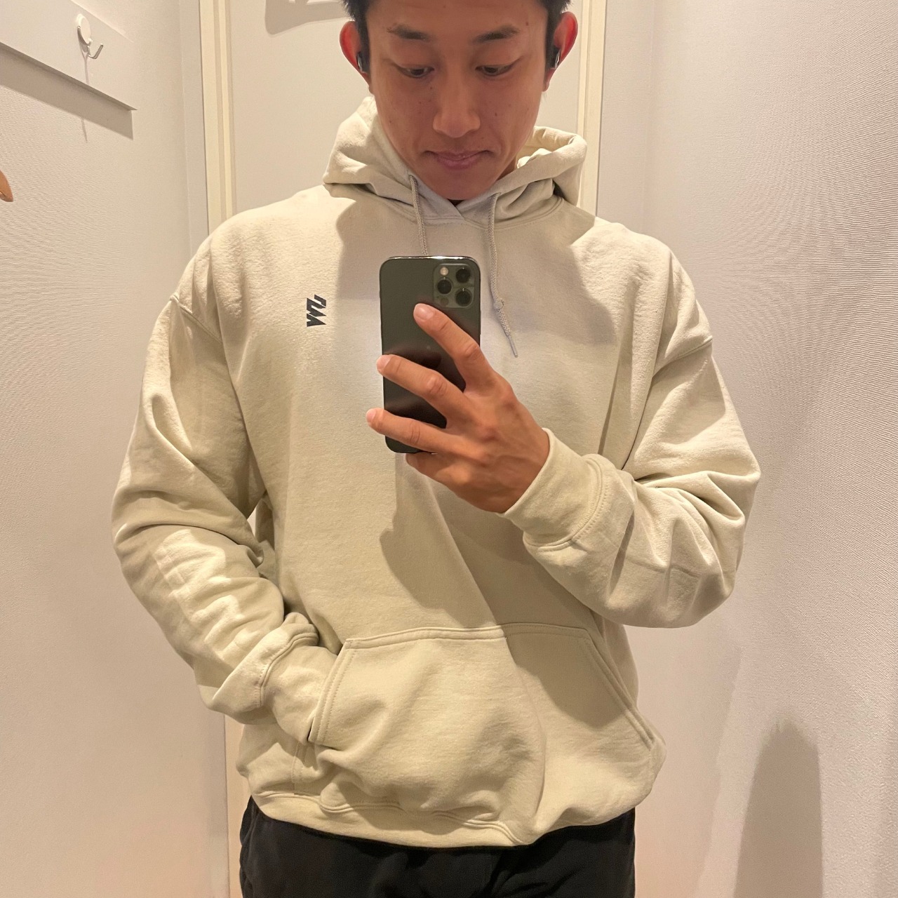 MYSELF SWEAT HOODIE  [SAND]