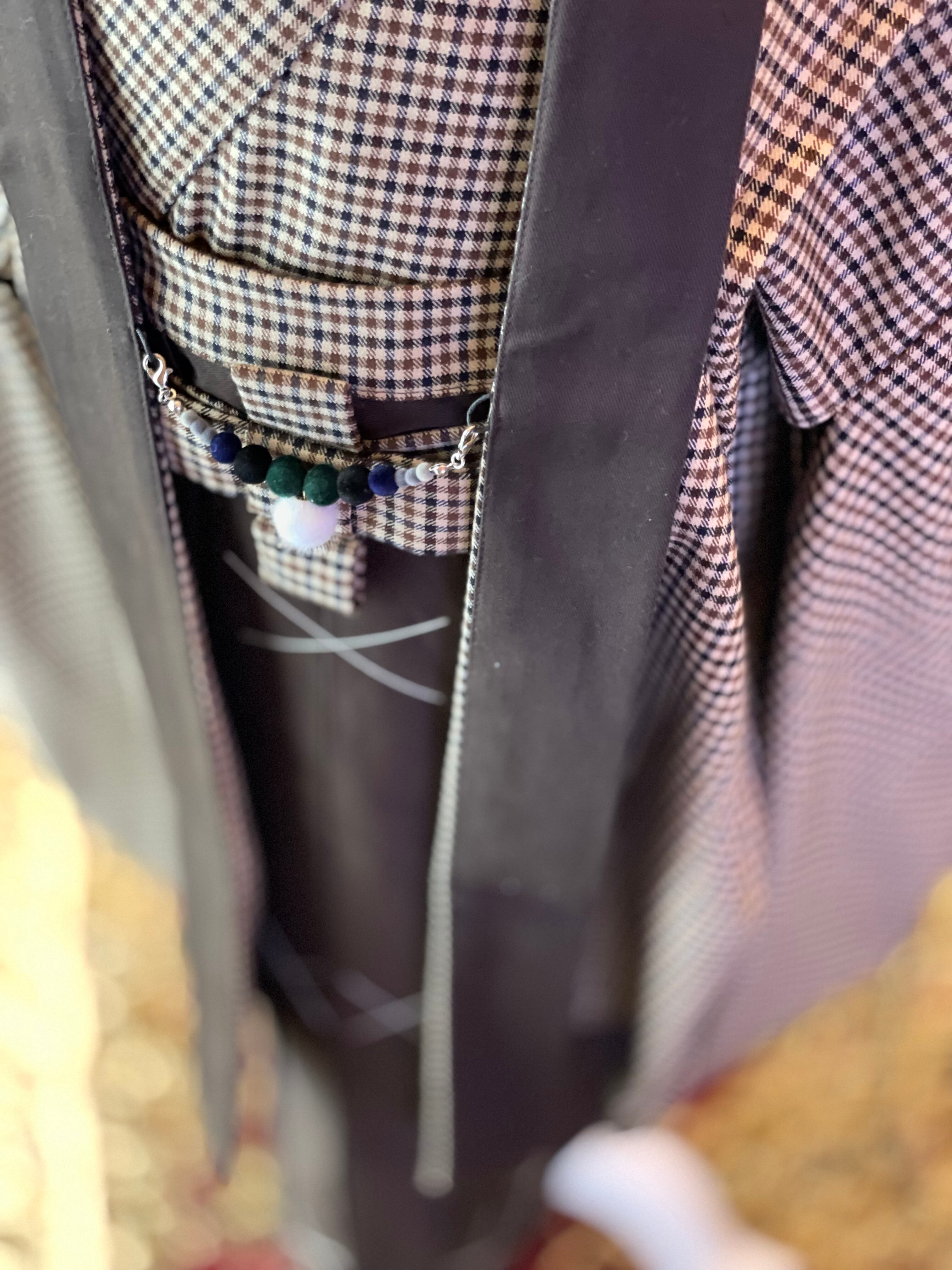 受注製作】大正浪漫チェック柄 羽織袴3点セット SIZE110 男の子の祝い