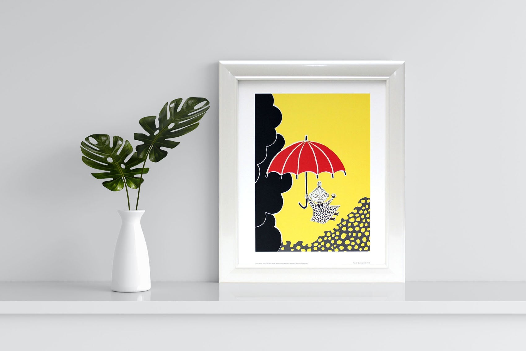 ムーミン 北欧 Putinki「リトルミイ アンブレラ」送料無料 フレーム 展示用フック付アートポスター 絵画 インテリア アート