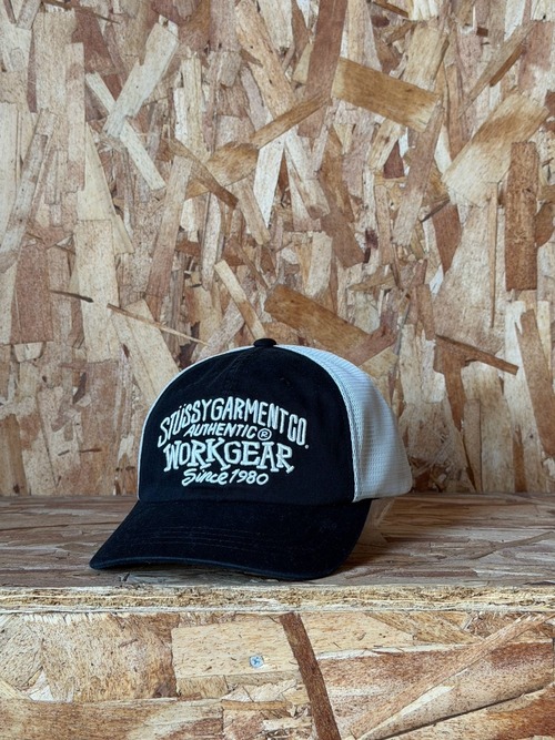 STUSSY LP WORKGEAR STRAPBACK CAP (BLACK)