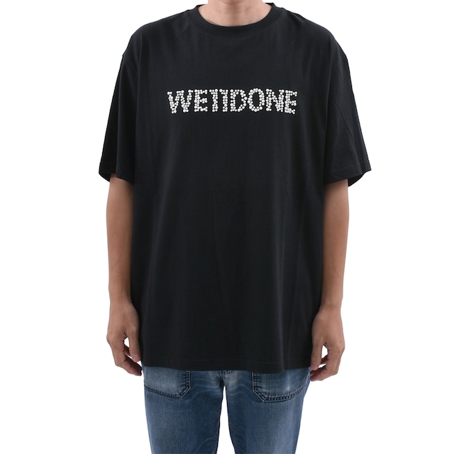 【WE11DONE】BLACK PEARL LOGO WASHED SHORT-SLEEVED T-