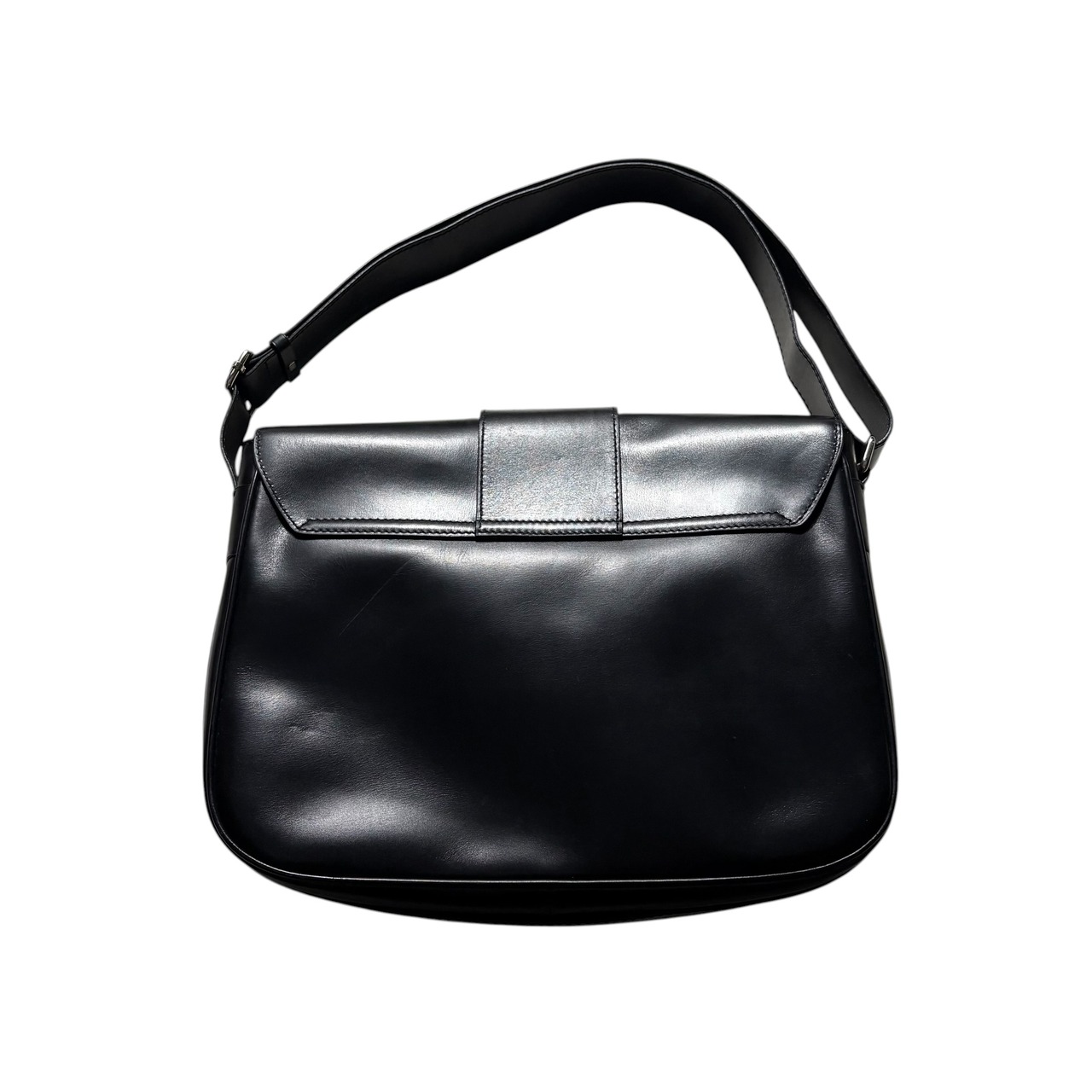 CELINE black leather shoulder bag “Star ball”