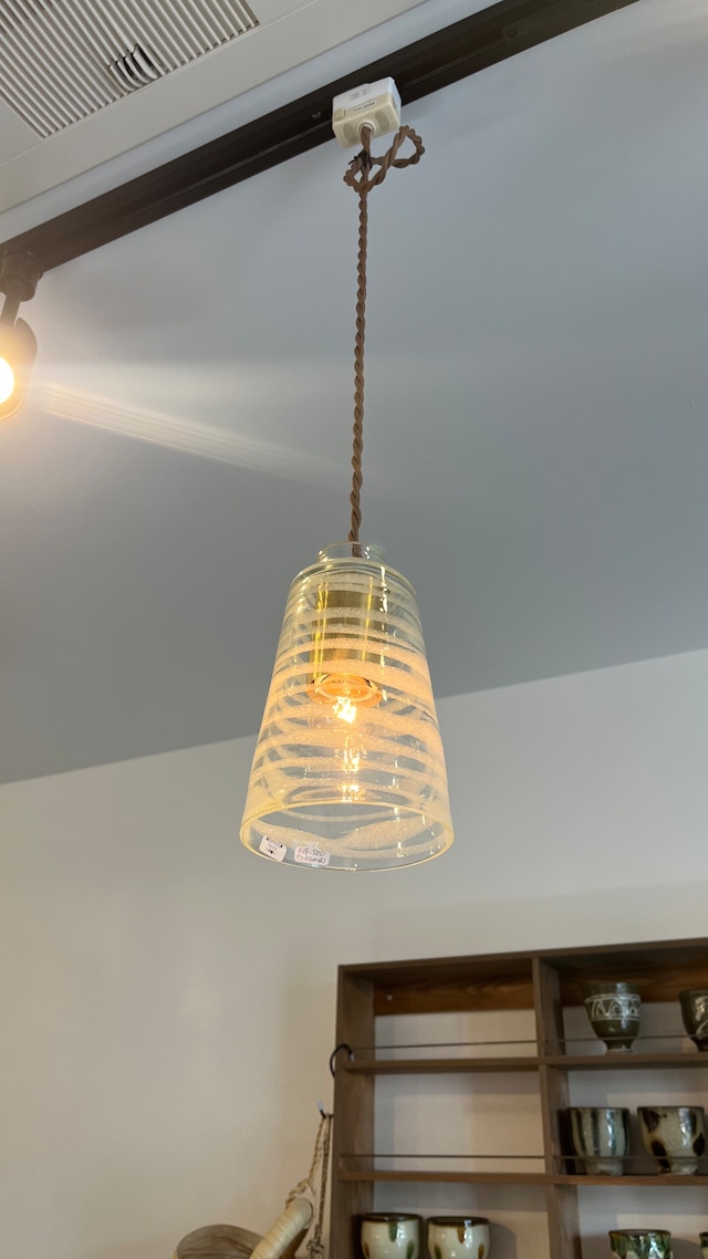 再生ガラス工房てとてと 筒形 ランプシェード