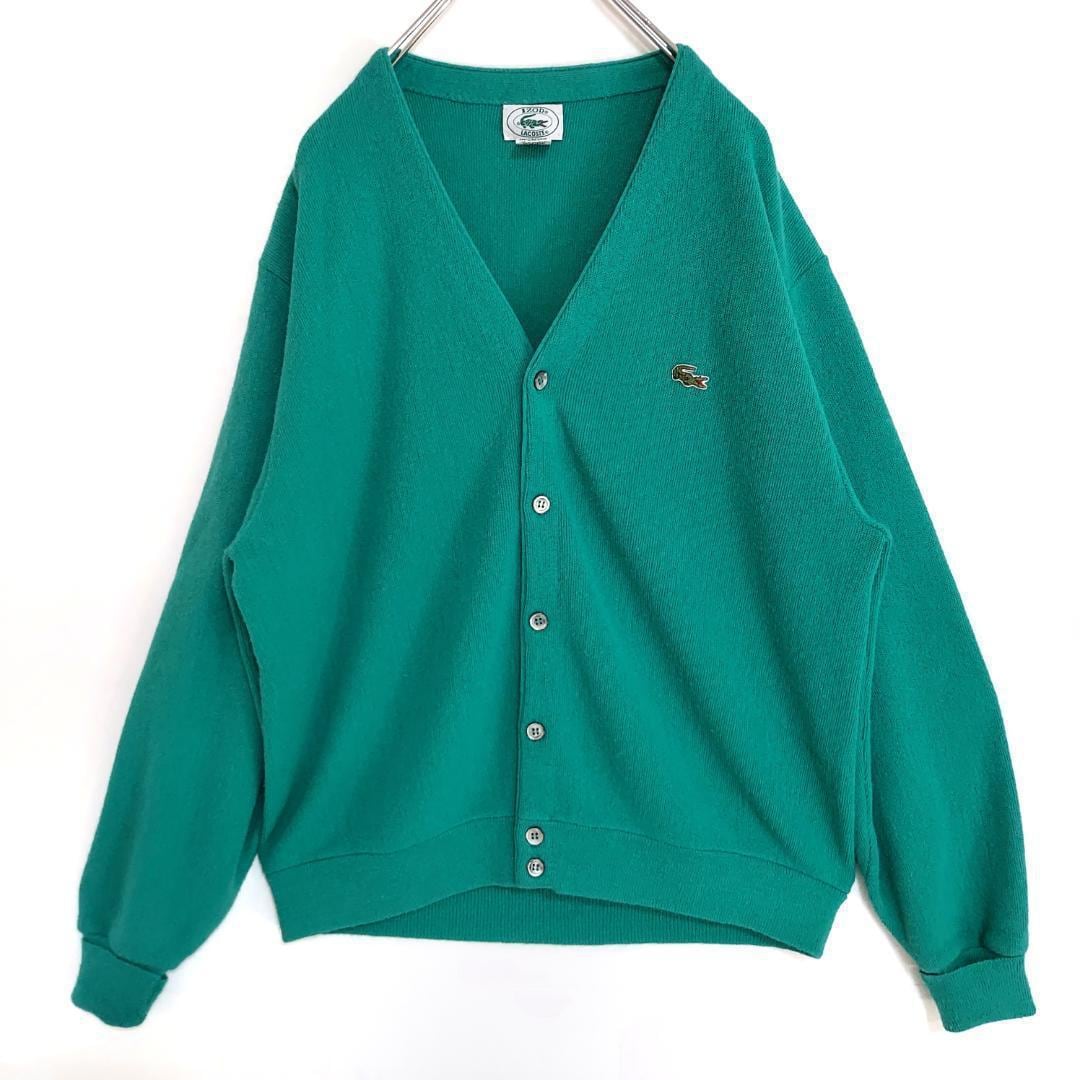 IZOD LACOSTE 90s カーディガンニット L グリーン あいみょん