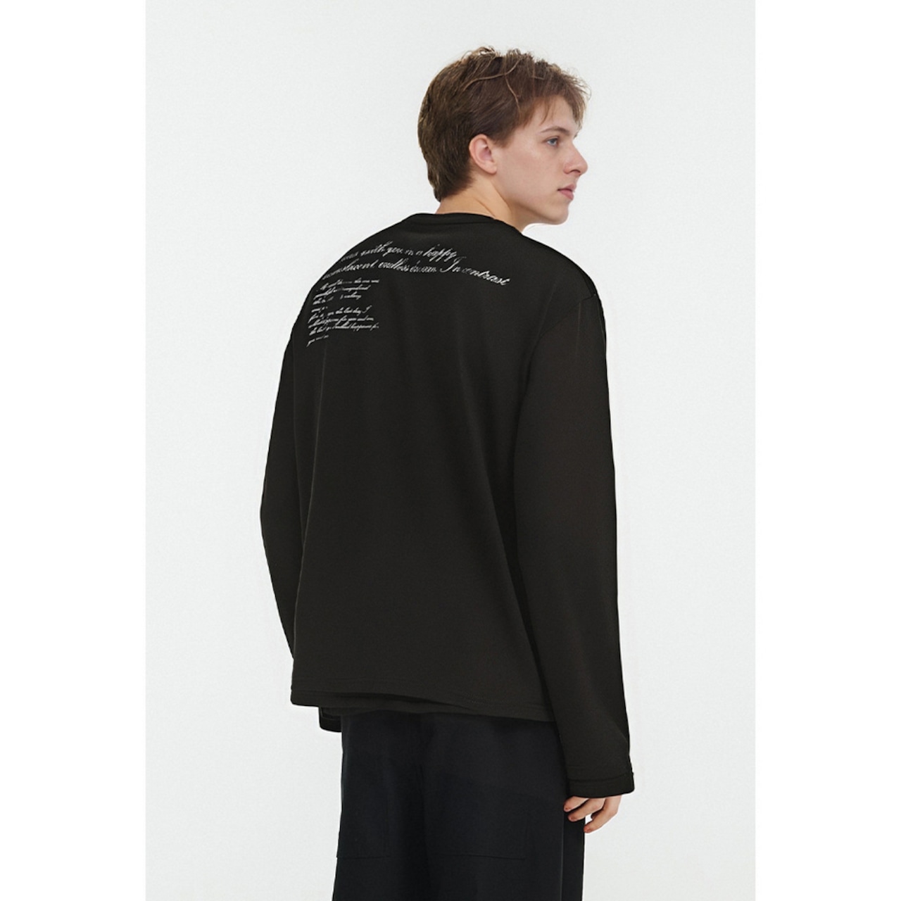 VINTAGE ストリート ヘンリーネック ロングTシャツ T1866